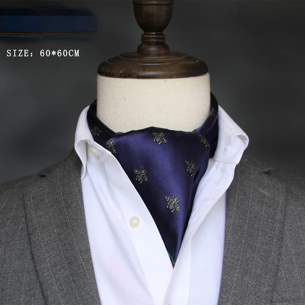 Scarf Silk Square - Britischer Herren-Seidenschal, kleines quadratisches Handtuch, Satin-Seidenschal,